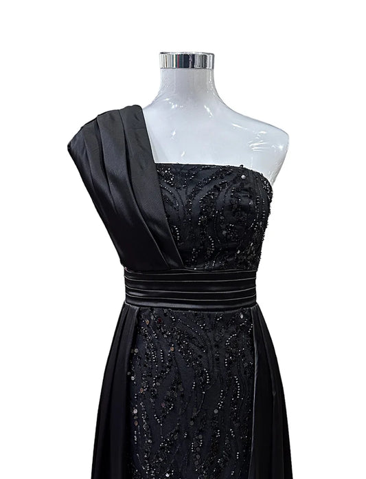 1842- Robe perlée Noir