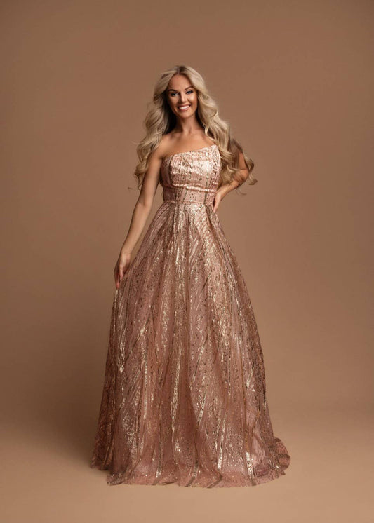 Robe longue à paillettes