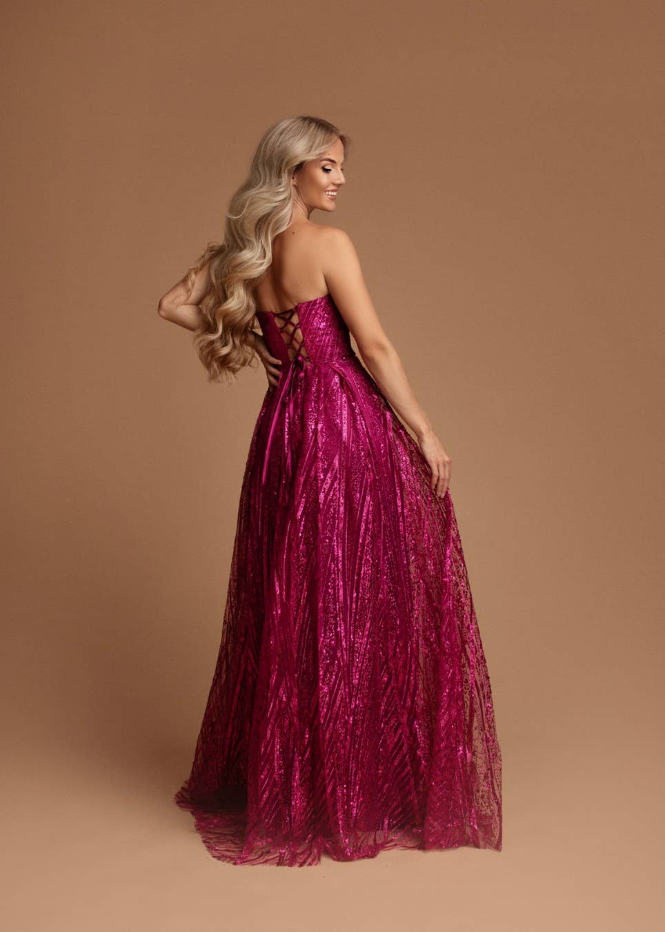 Robe longue à paillettes