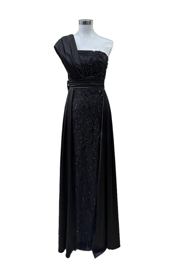 1842- Robe perlée Noir