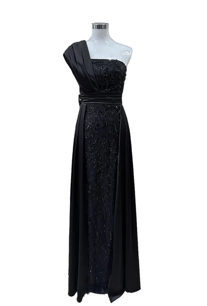 1842- Robe perlée Noir