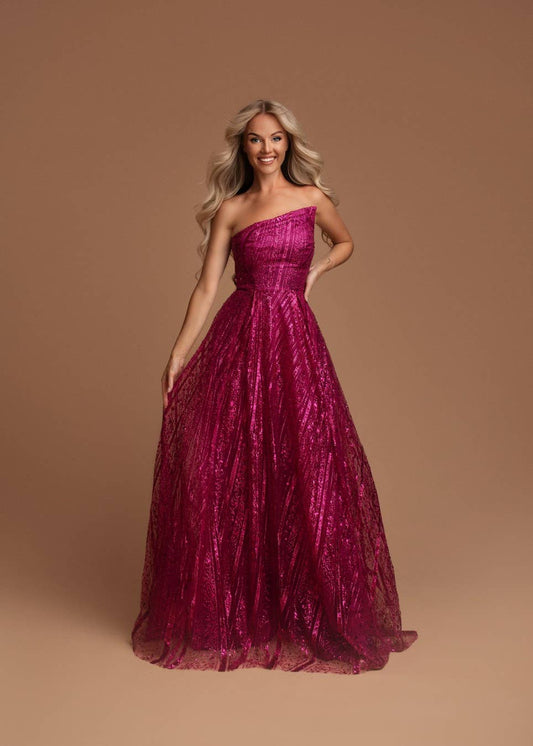 Robe longue à paillettes