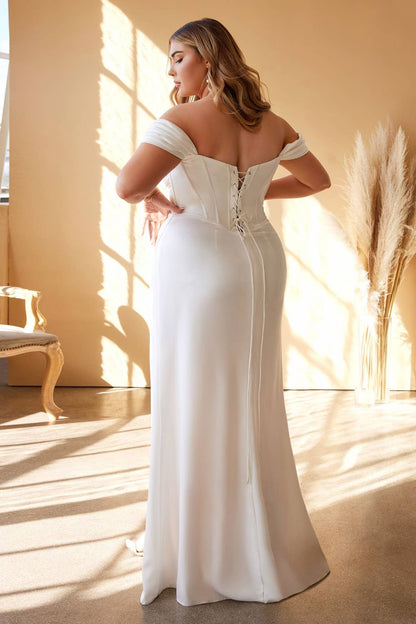 Robe de mariée corset en satin